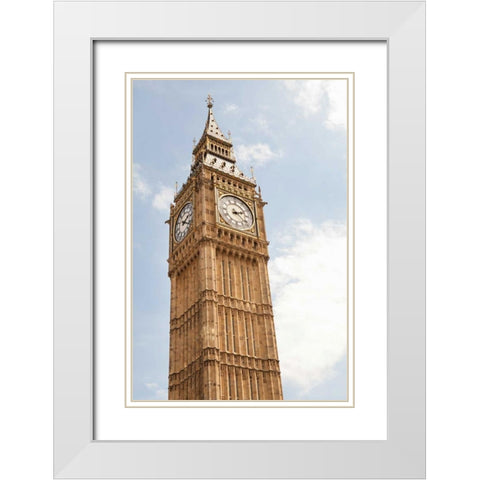Big Ben VI White Modern Wood Framed Art Print with Double Matting by Millet, Karyn