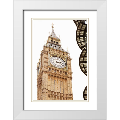 Big Ben VII White Modern Wood Framed Art Print with Double Matting by Millet, Karyn