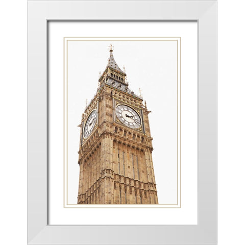 Big Ben VIII White Modern Wood Framed Art Print with Double Matting by Millet, Karyn