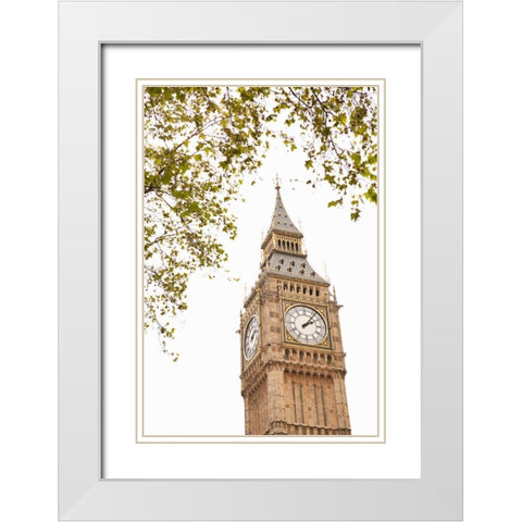 Big Ben IX White Modern Wood Framed Art Print with Double Matting by Millet, Karyn