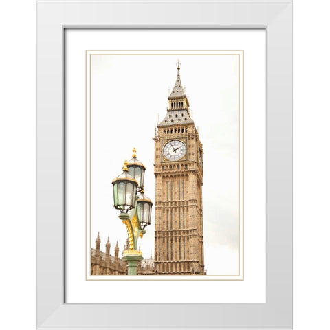Big Ben XI White Modern Wood Framed Art Print with Double Matting by Millet, Karyn
