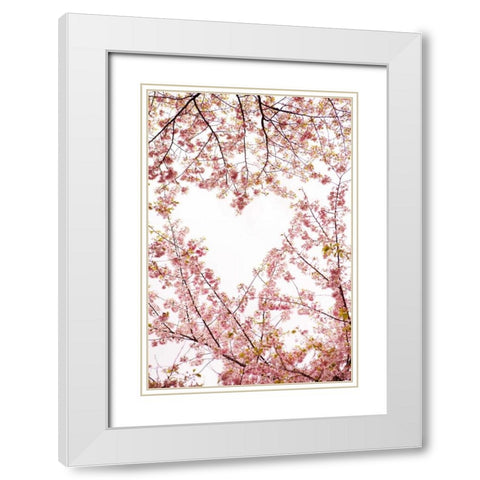 Heart in the Trees I White Modern Wood Framed Art Print with Double Matting by Millet, Karyn