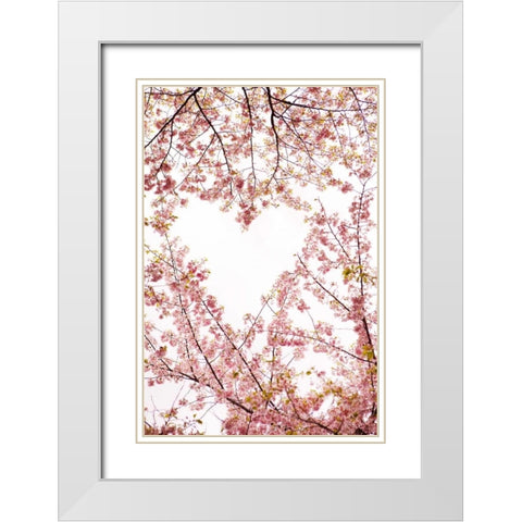 Heart in the Trees I White Modern Wood Framed Art Print with Double Matting by Millet, Karyn