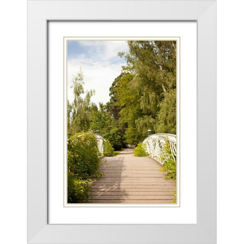 Secret Garden IV White Modern Wood Framed Art Print with Double Matting by Millet, Karyn