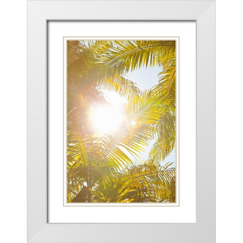 Tropical Oasis II White Modern Wood Framed Art Print with Double Matting by Millet, Karyn