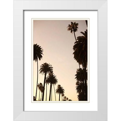 Tropical Silhouette I White Modern Wood Framed Art Print with Double Matting by Millet, Karyn