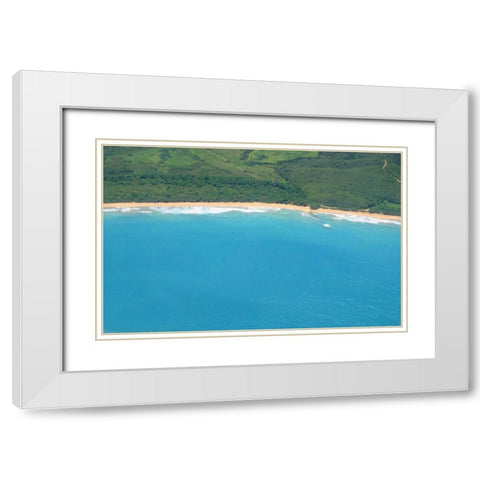 Vieques Sea I White Modern Wood Framed Art Print with Double Matting by Millet, Karyn