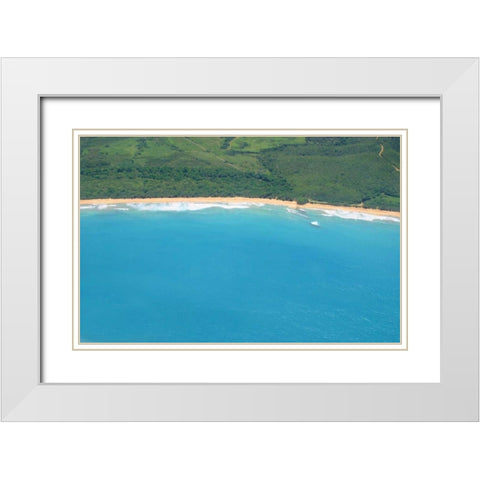 Vieques Sea I White Modern Wood Framed Art Print with Double Matting by Millet, Karyn