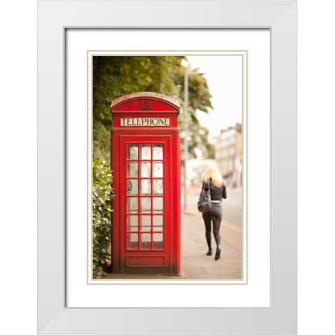 London Calling II White Modern Wood Framed Art Print with Double Matting by Millet, Karyn