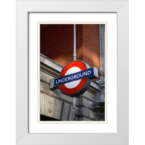 London Underground White Modern Wood Framed Art Print with Double Matting by Millet, Karyn