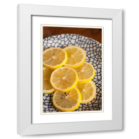Lemons II White Modern Wood Framed Art Print with Double Matting by Millet, Karyn