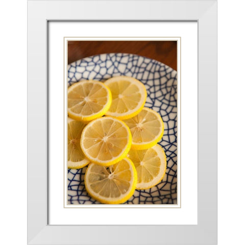 Lemons II White Modern Wood Framed Art Print with Double Matting by Millet, Karyn