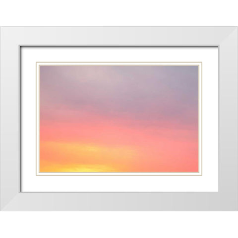 Sunset Sky II White Modern Wood Framed Art Print with Double Matting by Millet, Karyn