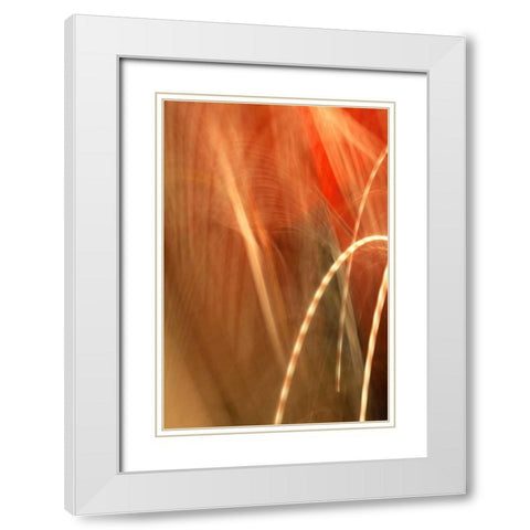 Copper Curves I White Modern Wood Framed Art Print with Double Matting by Millet, Karyn