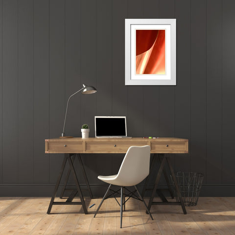 Copper Curves II White Modern Wood Framed Art Print with Double Matting by Millet, Karyn