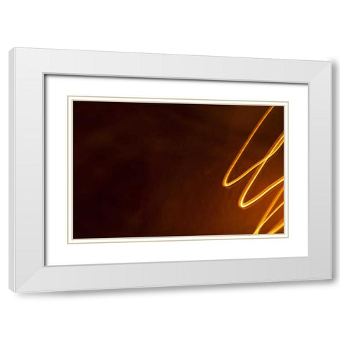 Dancing Lights II White Modern Wood Framed Art Print with Double Matting by Millet, Karyn