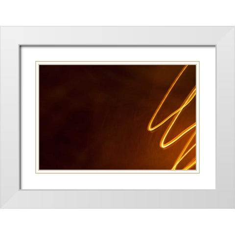 Dancing Lights II White Modern Wood Framed Art Print with Double Matting by Millet, Karyn