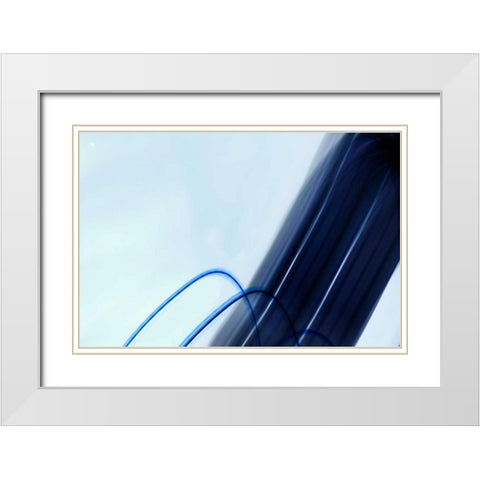 Dancing Lights IV White Modern Wood Framed Art Print with Double Matting by Millet, Karyn