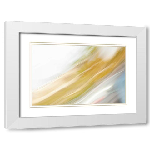 Color Streaks II White Modern Wood Framed Art Print with Double Matting by Millet, Karyn