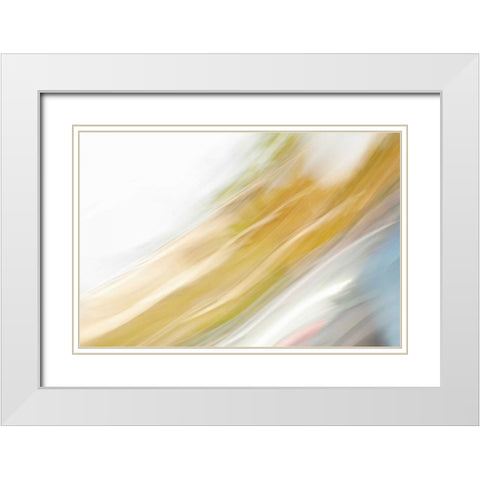Color Streaks II White Modern Wood Framed Art Print with Double Matting by Millet, Karyn