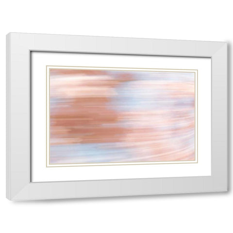 Color Streaks IV White Modern Wood Framed Art Print with Double Matting by Millet, Karyn