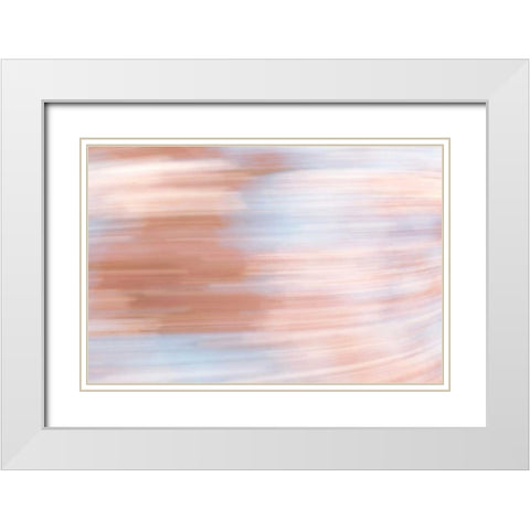 Color Streaks IV White Modern Wood Framed Art Print with Double Matting by Millet, Karyn