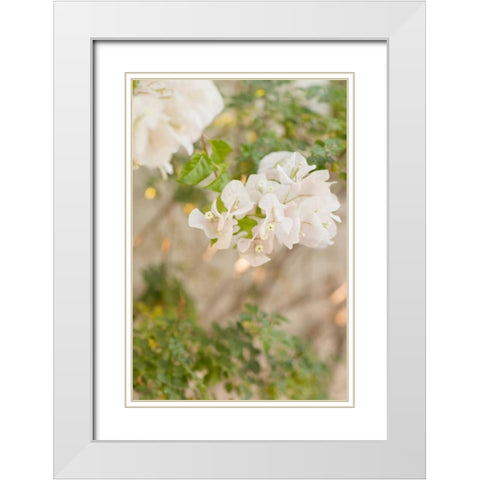 White Flowers III White Modern Wood Framed Art Print with Double Matting by Millet, Karyn