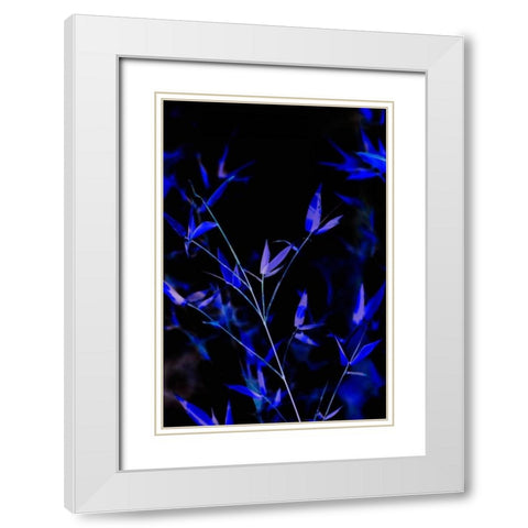 Bamboo at Night I White Modern Wood Framed Art Print with Double Matting by Millet, Karyn