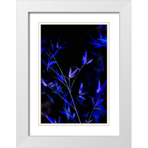 Bamboo at Night I White Modern Wood Framed Art Print with Double Matting by Millet, Karyn