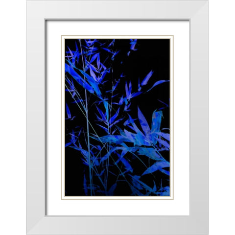 Bamboo at Night II White Modern Wood Framed Art Print with Double Matting by Millet, Karyn