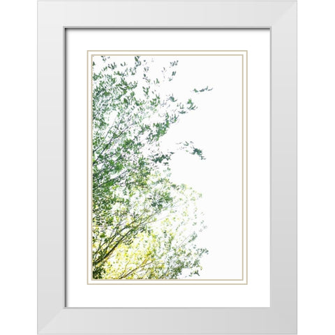 Trees I White Modern Wood Framed Art Print with Double Matting by Millet, Karyn