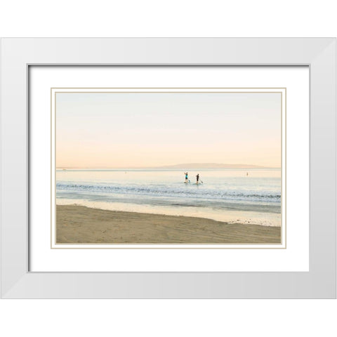 Paddle Board White Modern Wood Framed Art Print with Double Matting by Millet, Karyn
