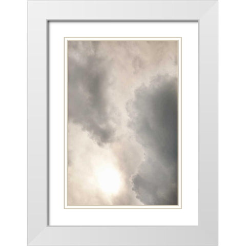 Clouds I White Modern Wood Framed Art Print with Double Matting by Millet, Karyn