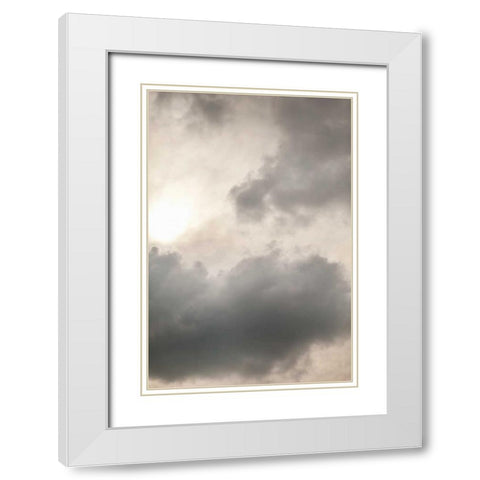 Clouds II White Modern Wood Framed Art Print with Double Matting by Millet, Karyn