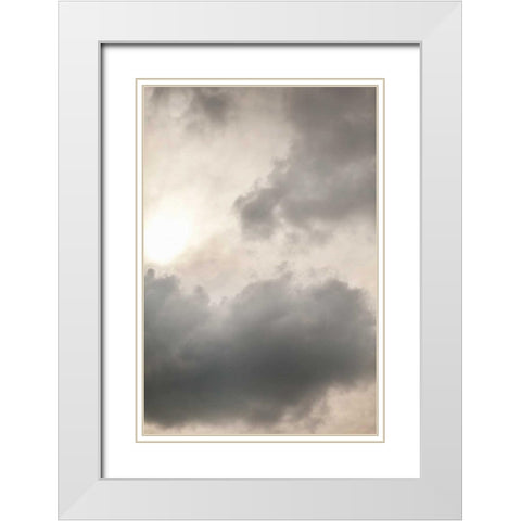Clouds II White Modern Wood Framed Art Print with Double Matting by Millet, Karyn