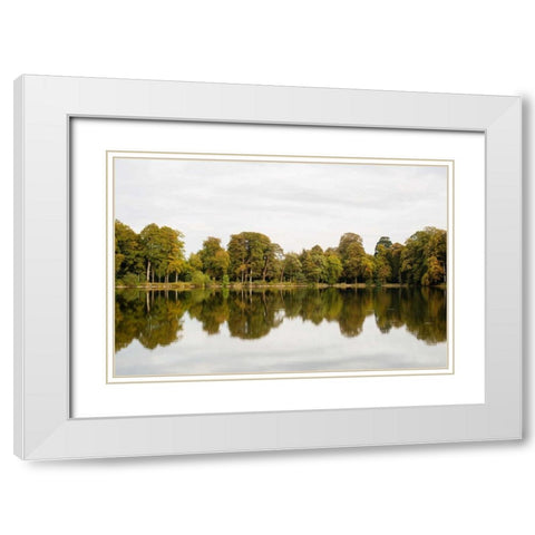 On the Lake I White Modern Wood Framed Art Print with Double Matting by Millet, Karyn
