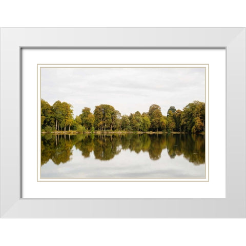 On the Lake I White Modern Wood Framed Art Print with Double Matting by Millet, Karyn