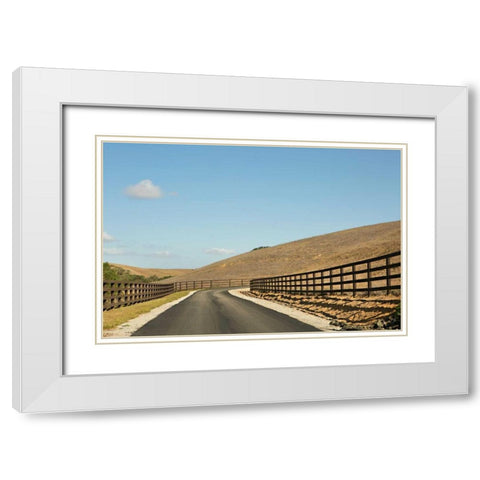 Country Road I White Modern Wood Framed Art Print with Double Matting by Millet, Karyn
