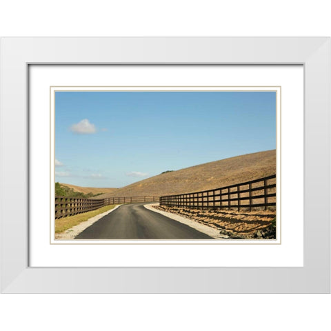 Country Road I White Modern Wood Framed Art Print with Double Matting by Millet, Karyn