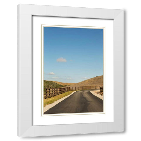Country Road III White Modern Wood Framed Art Print with Double Matting by Millet, Karyn