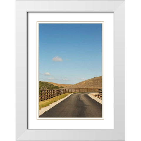 Country Road III White Modern Wood Framed Art Print with Double Matting by Millet, Karyn