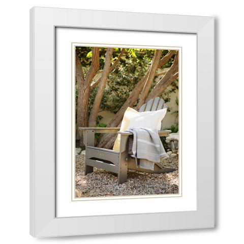 Adirondack White Modern Wood Framed Art Print with Double Matting by Millet, Karyn
