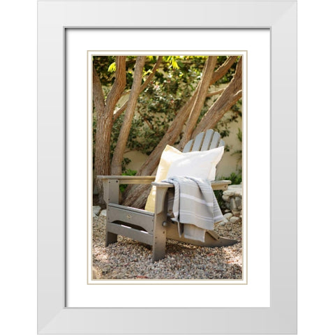 Adirondack White Modern Wood Framed Art Print with Double Matting by Millet, Karyn