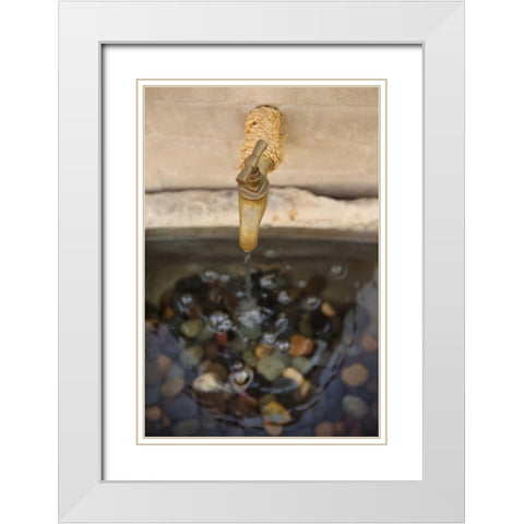 Faucet II White Modern Wood Framed Art Print with Double Matting by Millet, Karyn