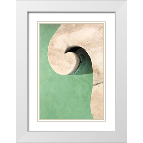 Stonework Detail IV White Modern Wood Framed Art Print with Double Matting by Millet, Karyn