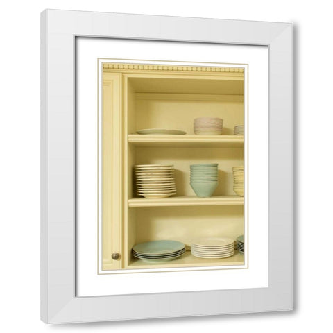 Country Kitchen II White Modern Wood Framed Art Print with Double Matting by Millet, Karyn