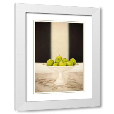 Apples I White Modern Wood Framed Art Print with Double Matting by Millet, Karyn