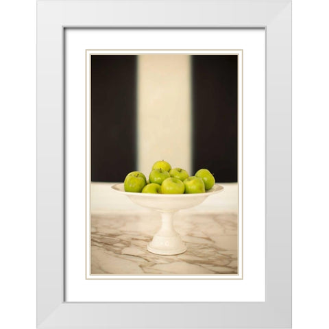Apples I White Modern Wood Framed Art Print with Double Matting by Millet, Karyn