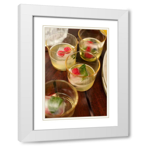 Cocktail II White Modern Wood Framed Art Print with Double Matting by Millet, Karyn