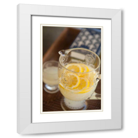 Lemonade White Modern Wood Framed Art Print with Double Matting by Millet, Karyn